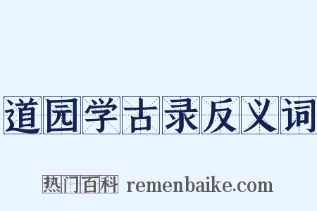 道园学古录反义词是什么意思的图片